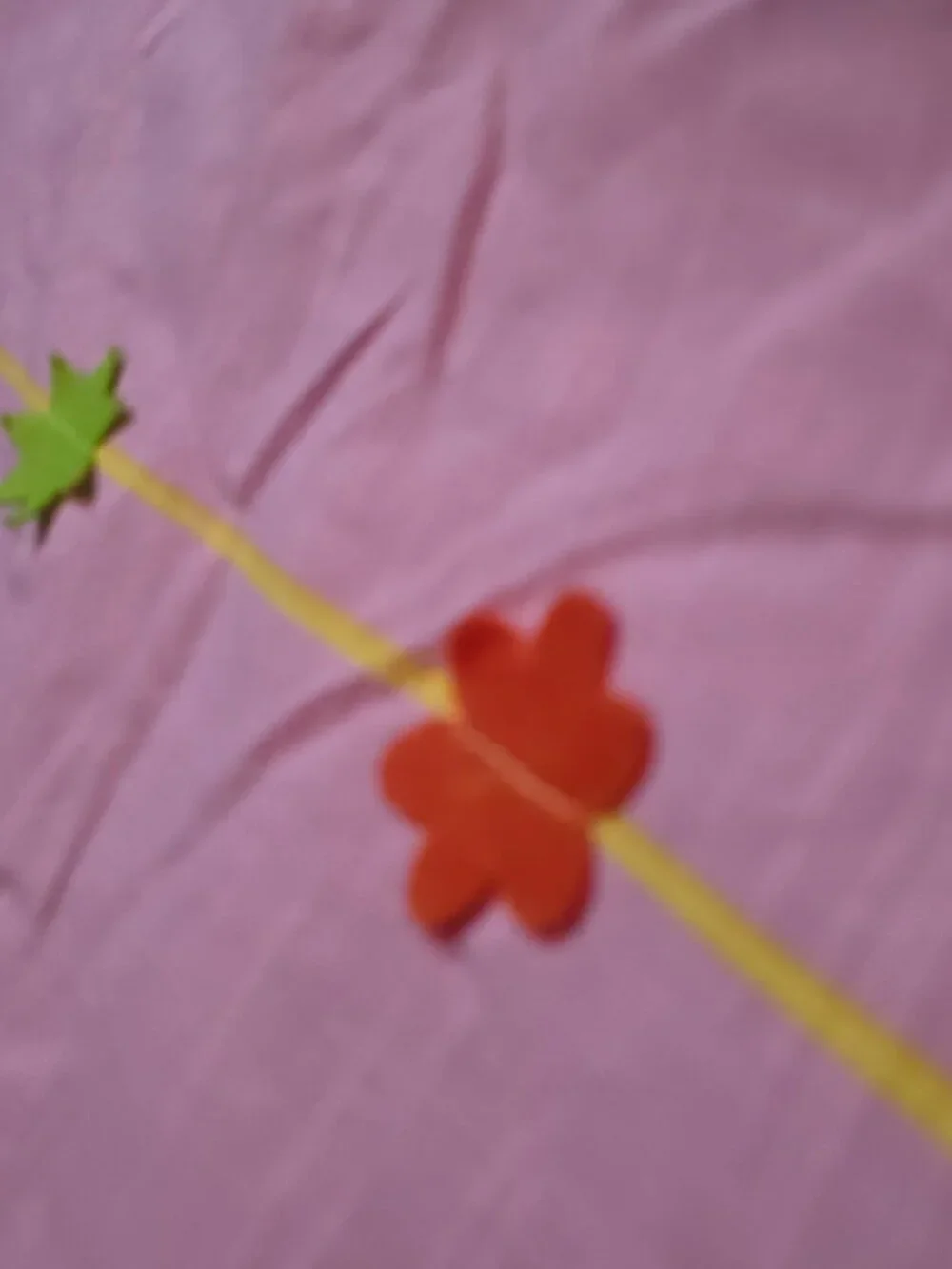 IKEA Festlig Pink Floral Applique Curtain Panels Tab Top 47x98 Vintage Y2K Kids